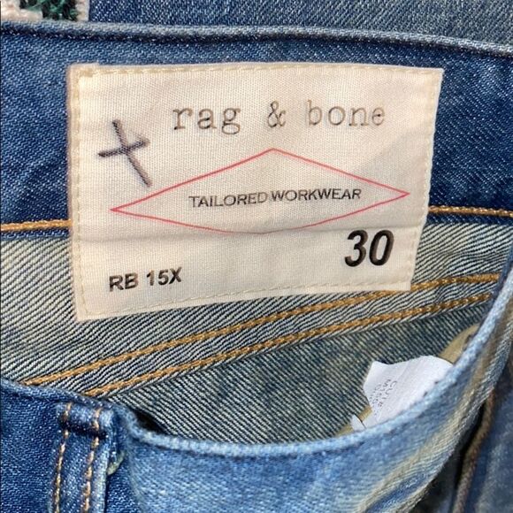 🔨 Rag & Bone Men’s Tailored Workwear Jeans 30x33 👖 Straight Leg Medium Wash 💎 - Picture 7 of 8